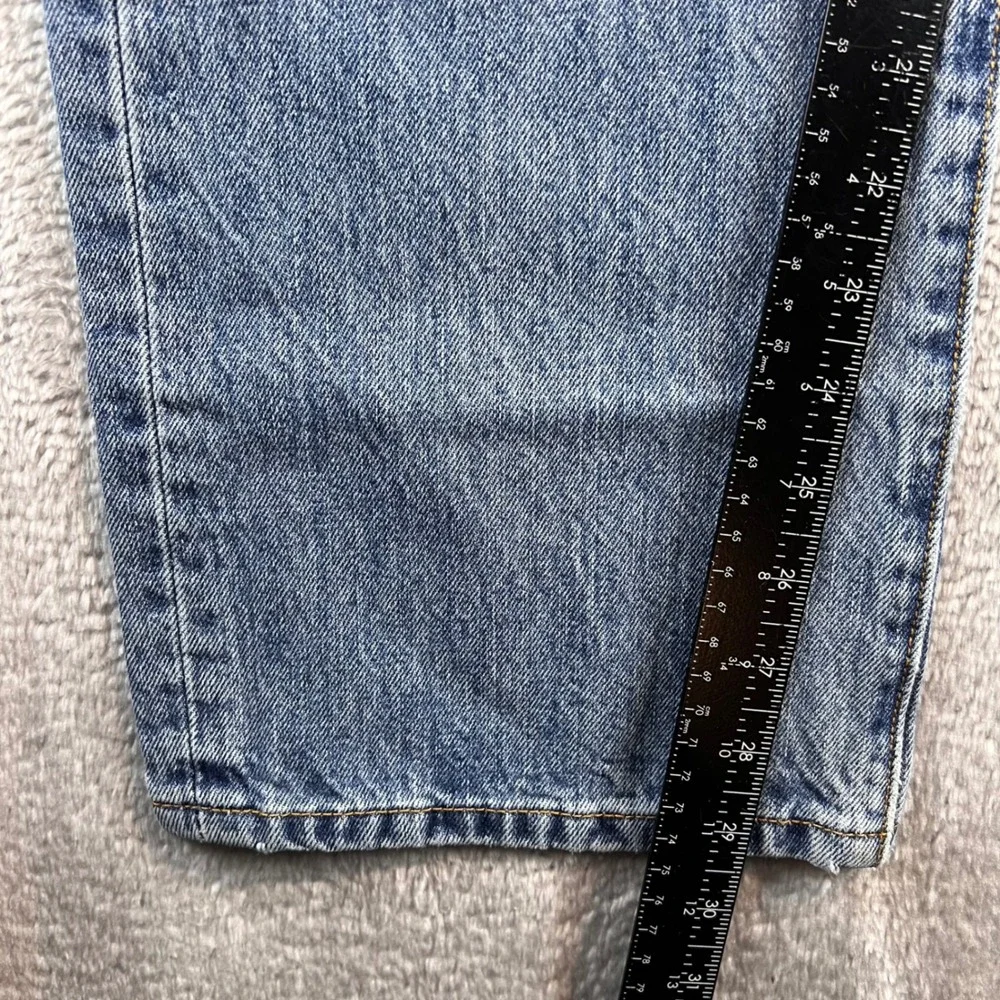 Levis 501 Original Straight Leg Button Fly Blue Denim Jeans Mens 35x30